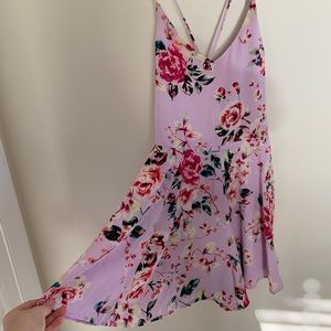 Express Lilac Floral Romper